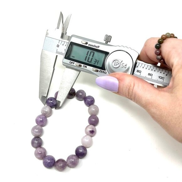 Lepidolite Purple Bracelet Jewelry crystal beaded accessories handmade boho NEW - Picture 10 of 10